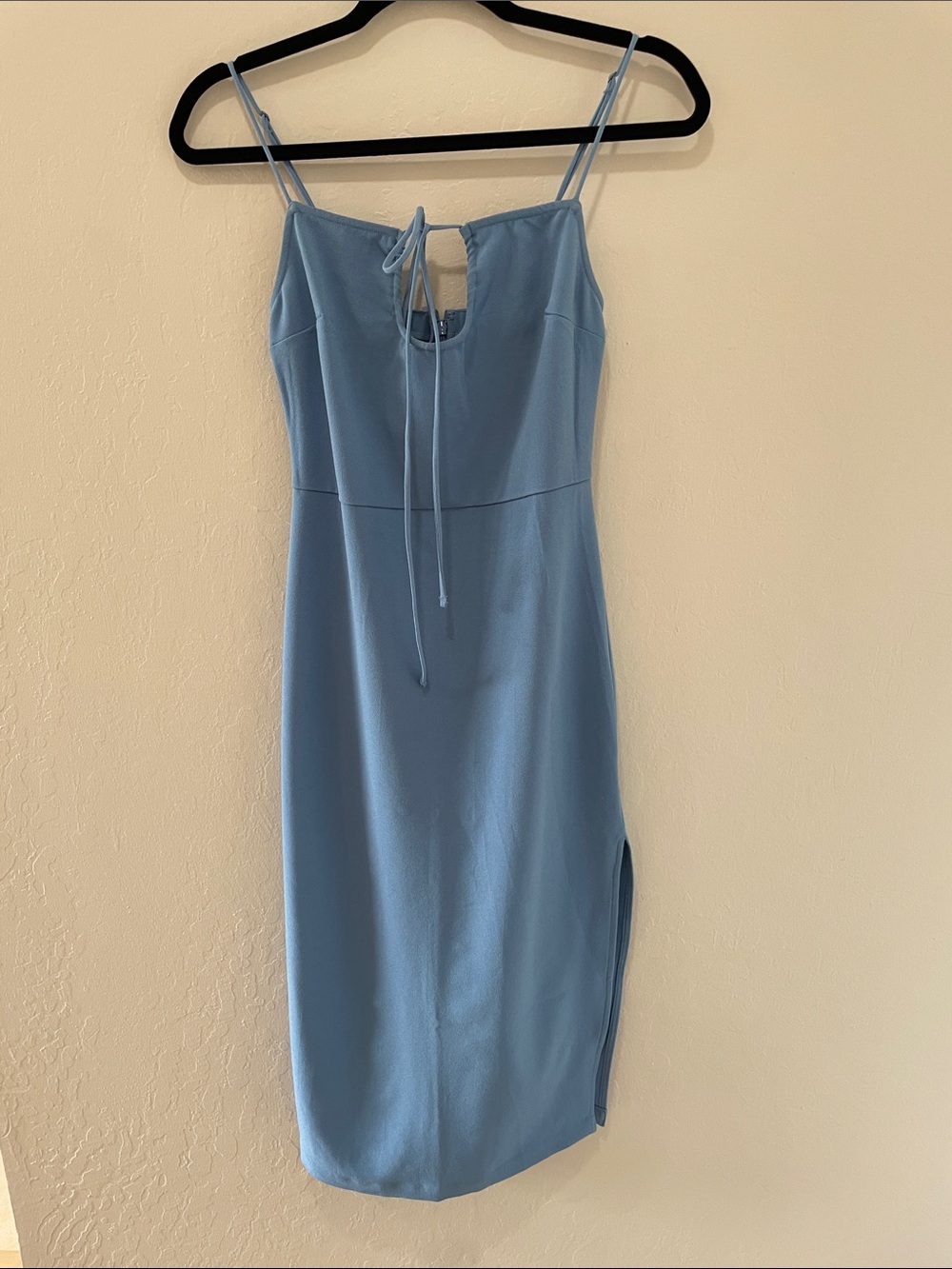 Abercrombie & Fitch Sky Blue Spaghetti-Strap Midi Dress
